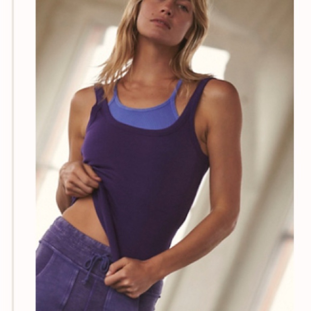 Purple Free People Tank Top